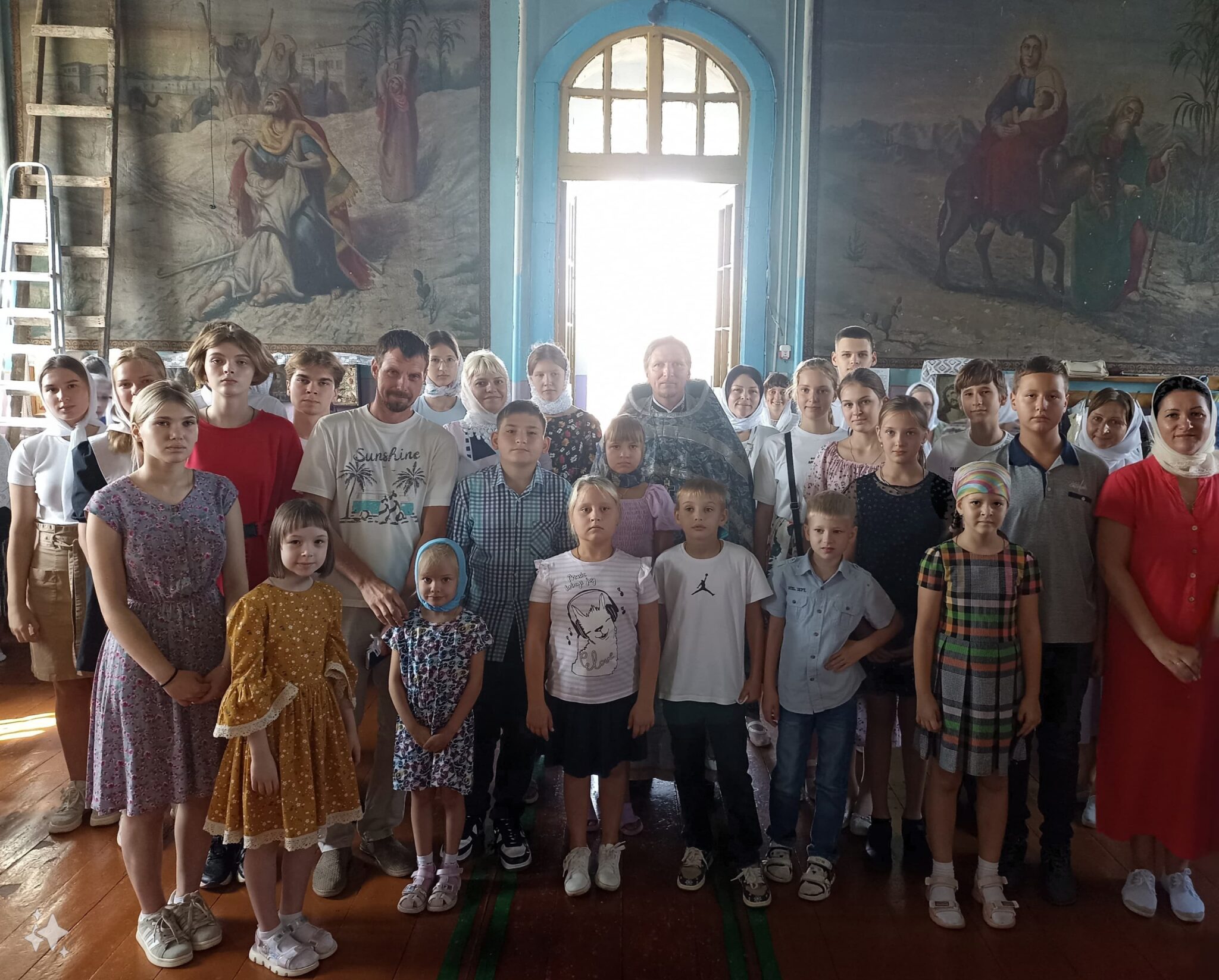 Молебен на начало учебного года в Спасском храме с.Ближняя Полубянка