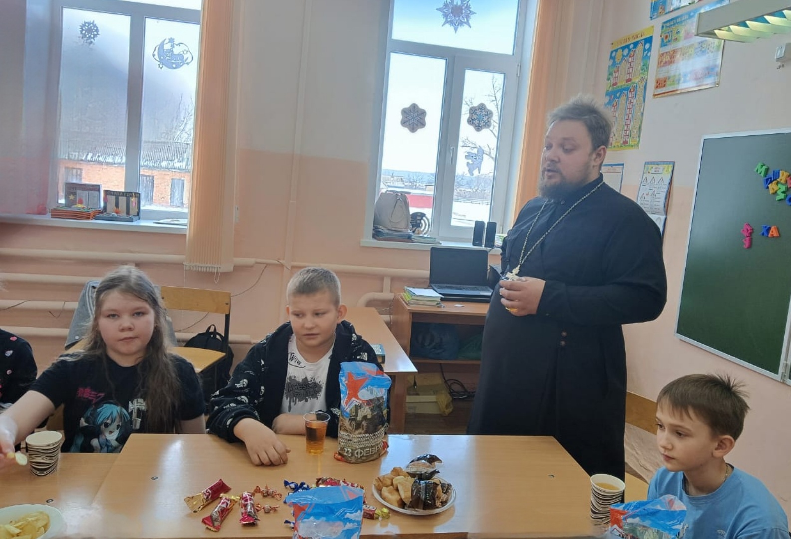 Беседа со школьниками села Коротояк